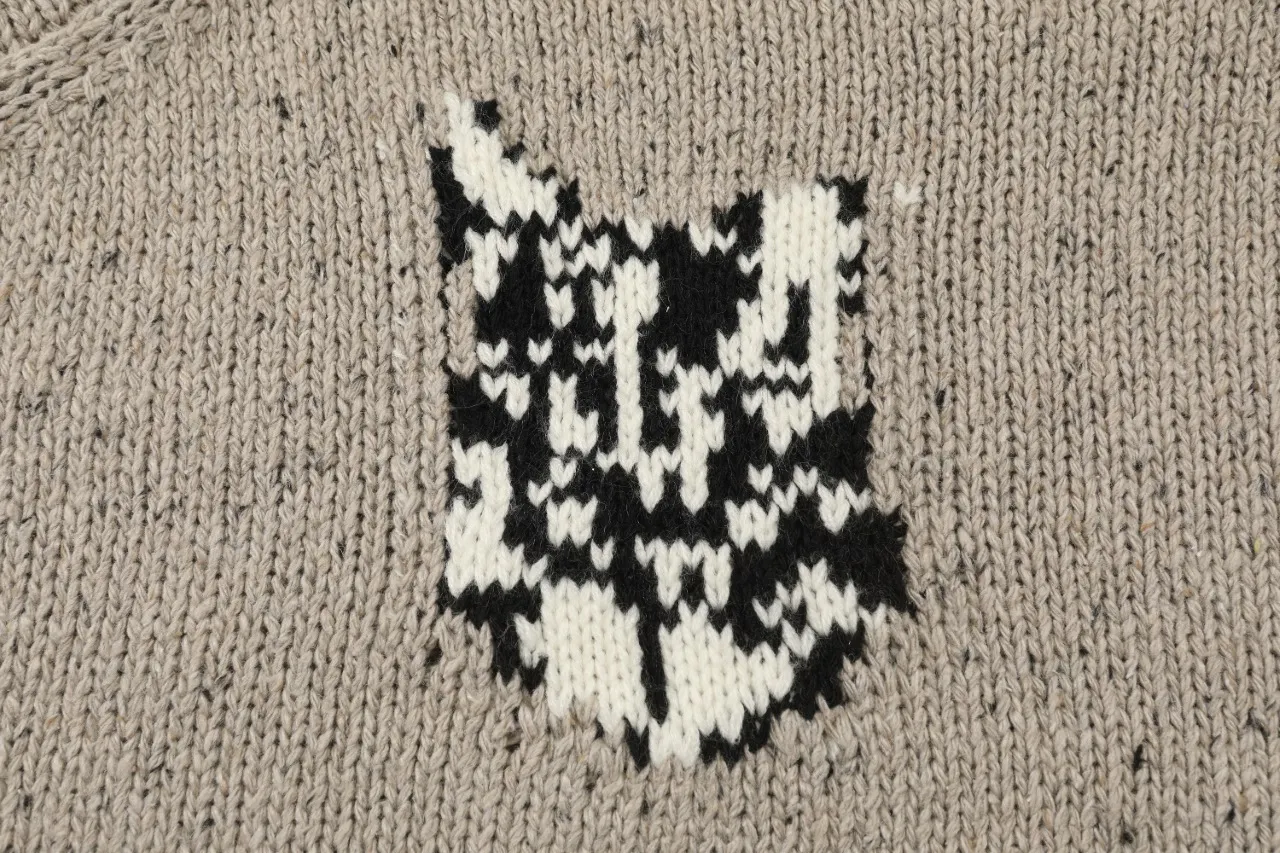 Cat-Intarsia Wool-Blend Crew-Neck Sweater D11015908 — view 6