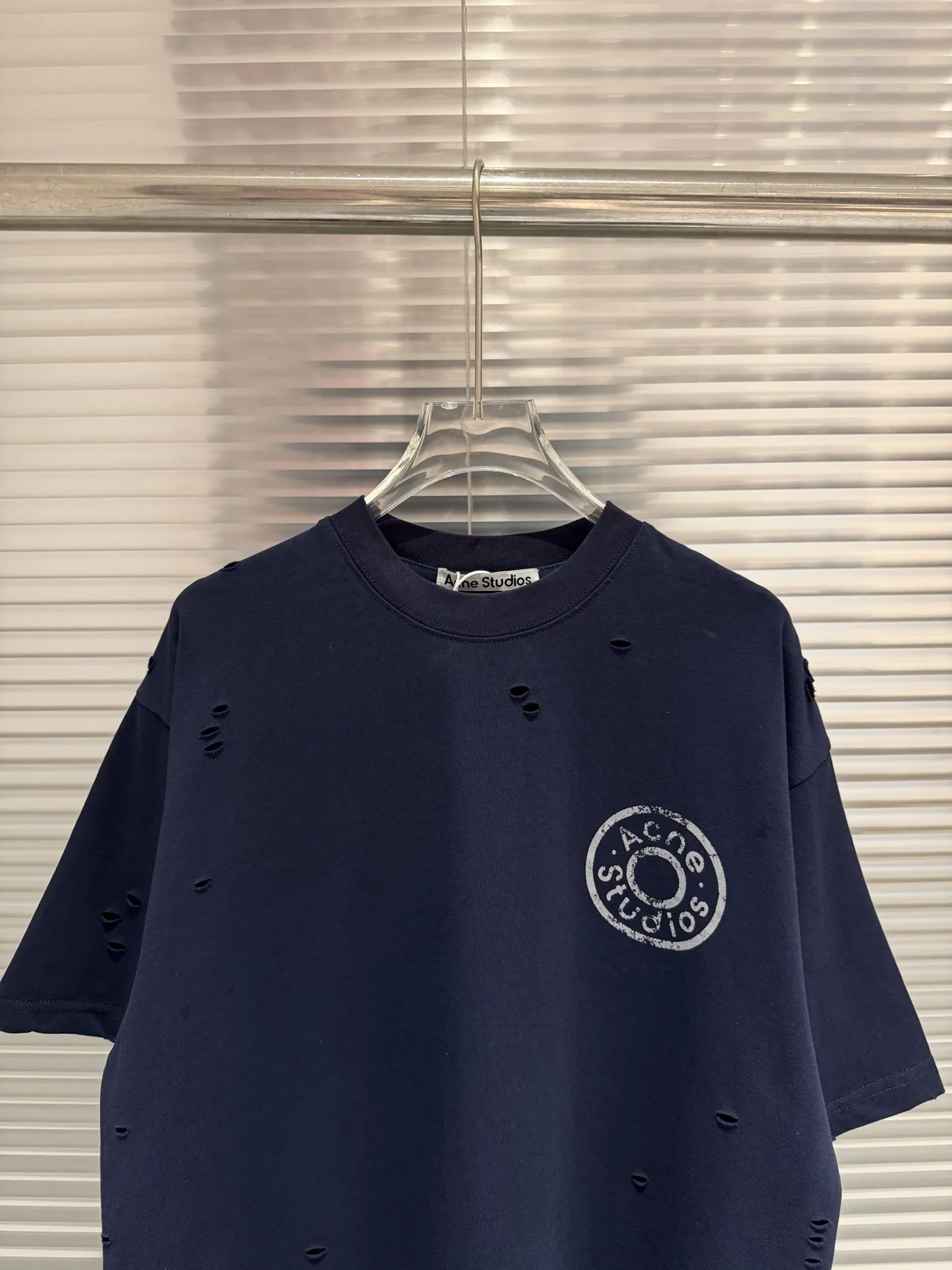 Distressed Logo-Print Cotton T-Shirt D10011774 — view 3