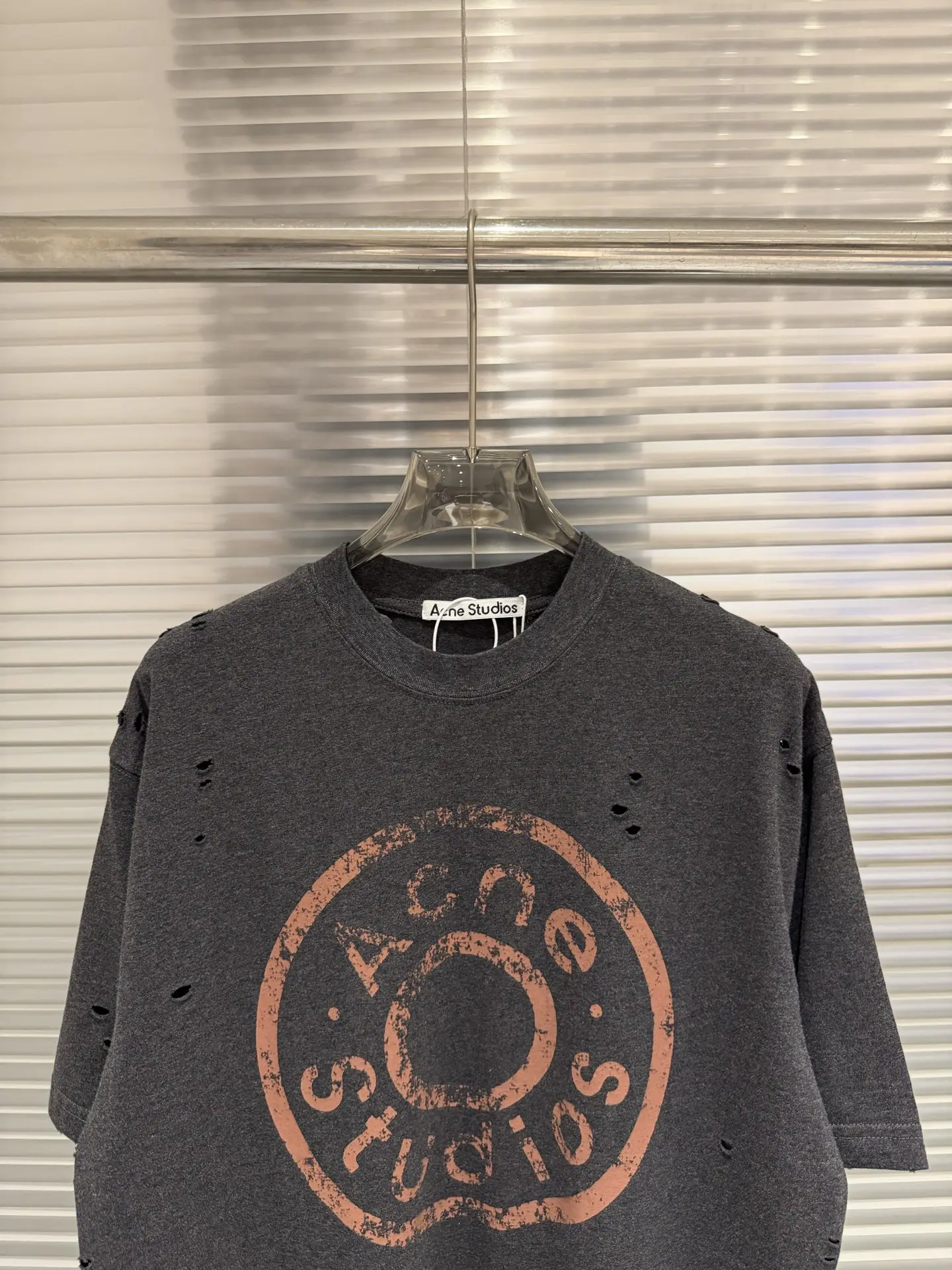 Distressed Logo-Print Cotton T-Shirt D11011790 — view 3