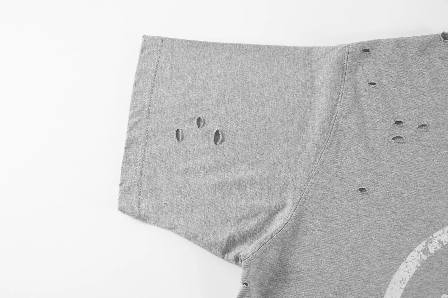 Distressed Logo-Print Cotton T-Shirt D11011789 — view 8