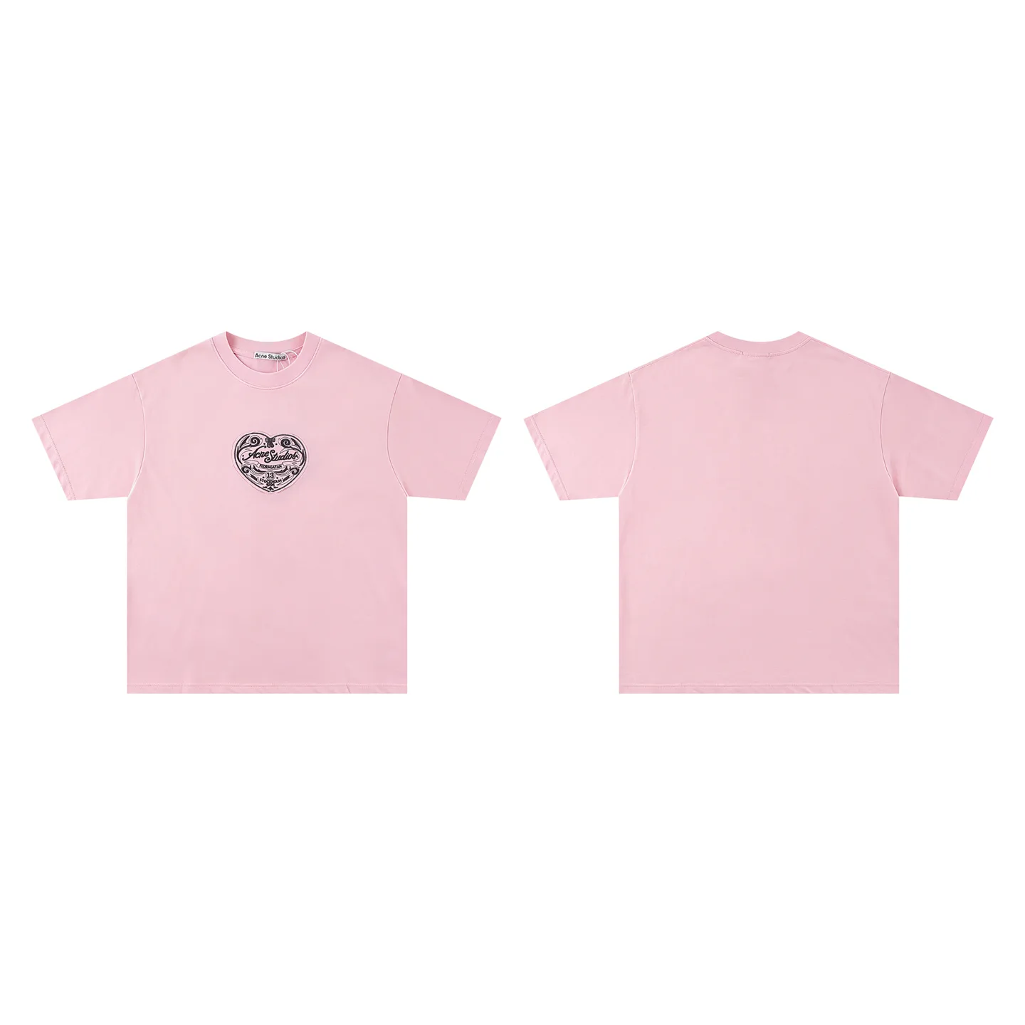 Heart Embroidery Oversized T-Shirt D10011812