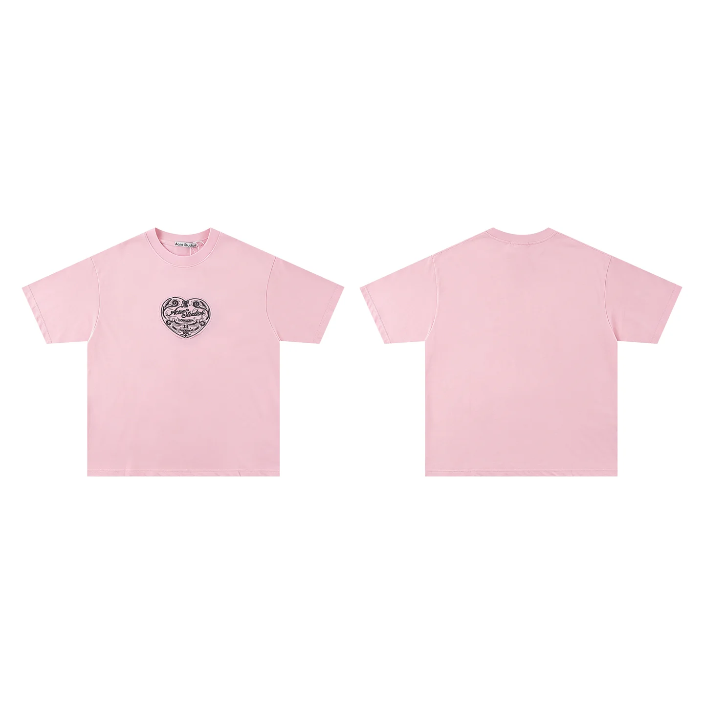 Heart Embroidery Oversized T-Shirt D10011812