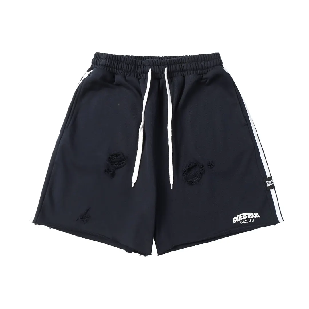 Distressed Logo-Print Cotton-Jersey Shorts D19013251