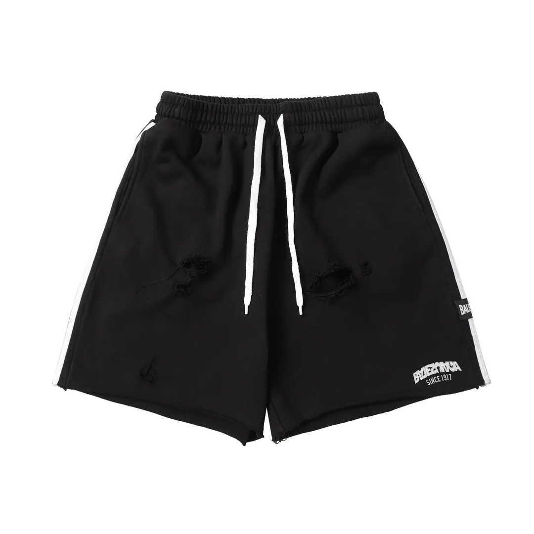 Distressed Logo-Print Cotton-Jersey Shorts D19013253