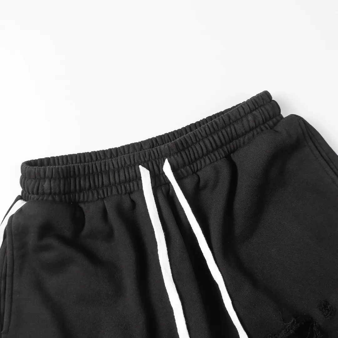 Distressed Logo-Print Cotton-Jersey Shorts D19013253 — view 8