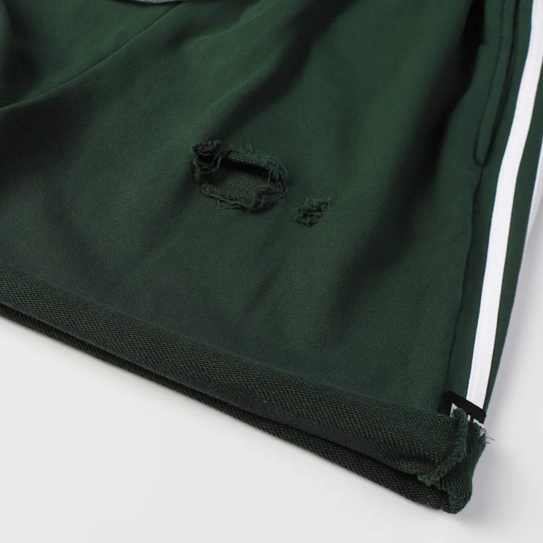 Distressed Logo-Print Cotton-Jersey Shorts D19013252 — view 7
