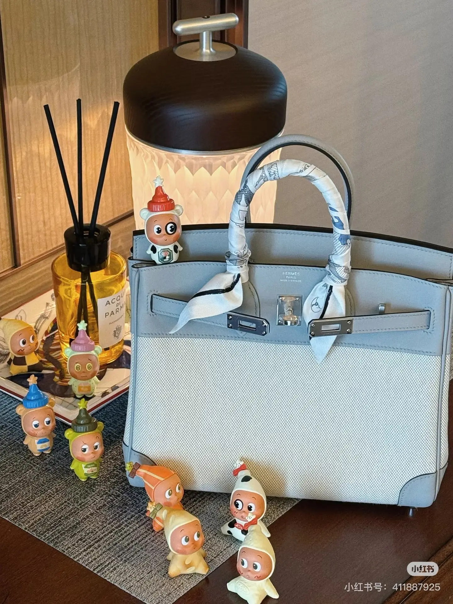 Color-Block Canvas & Leather Top-Handle Bag D59018548 — view 3