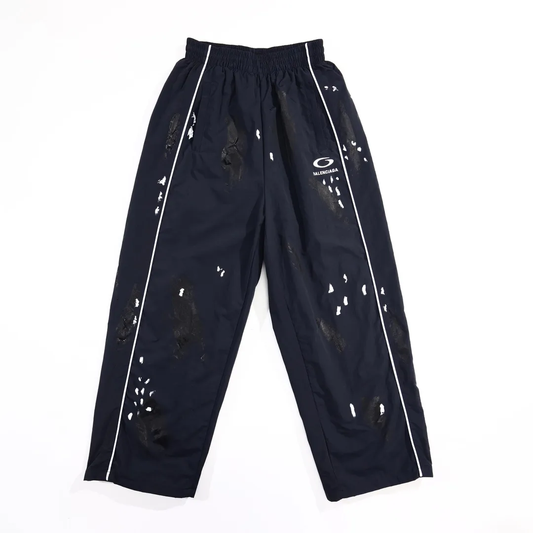 Distressed Mud-Effect Track Pants D27912970