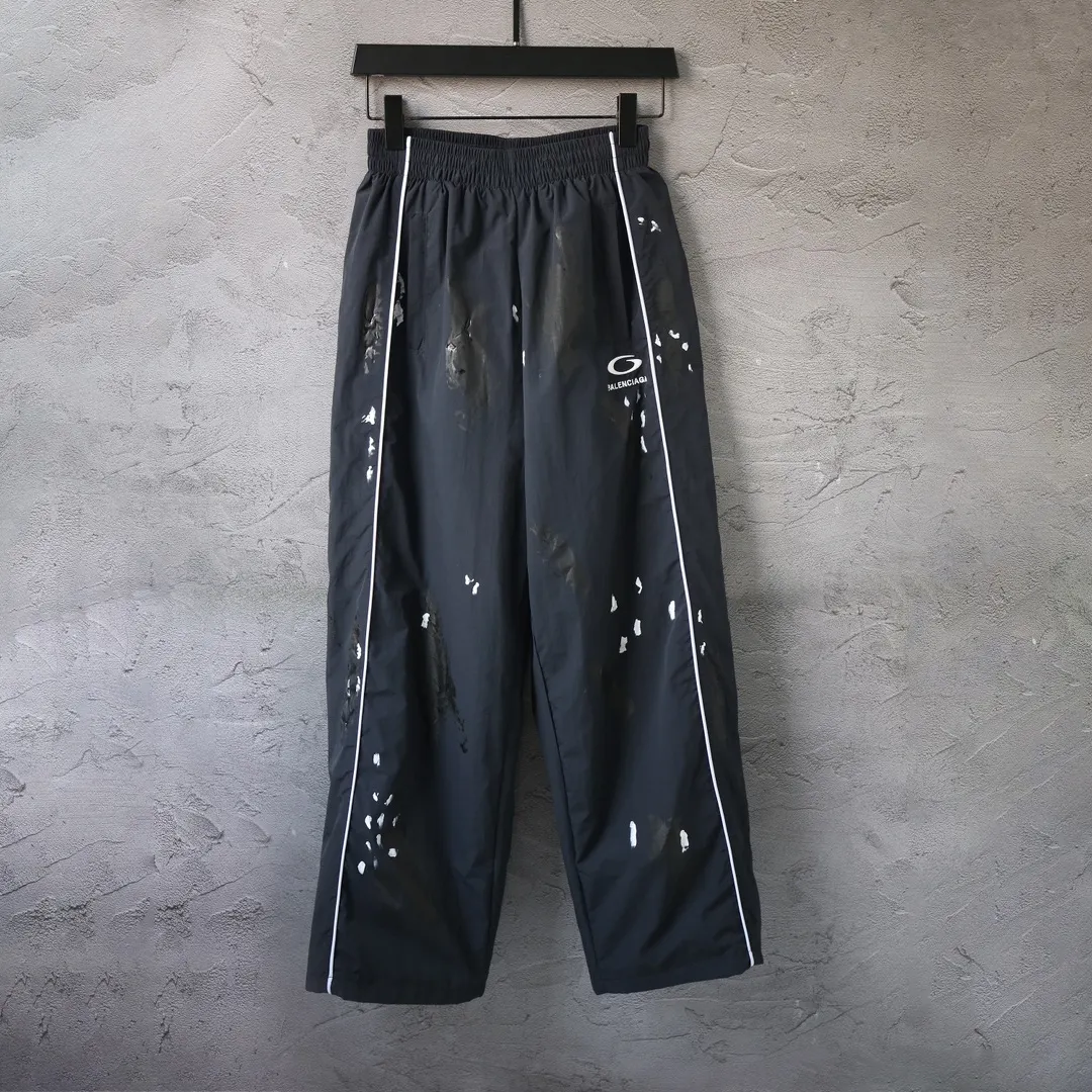 Distressed Mud-Effect Shell Track Pants D27912969