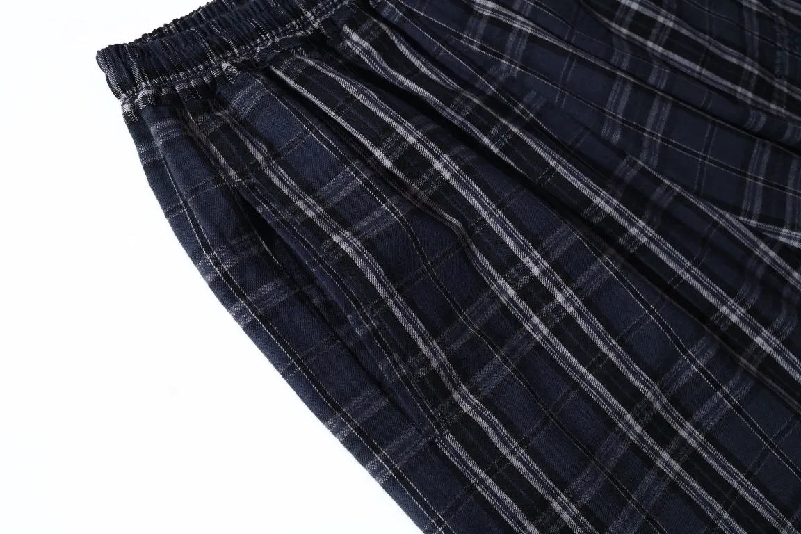 Plaid Breathable Straight-Leg Trousers D24912960 — view 6