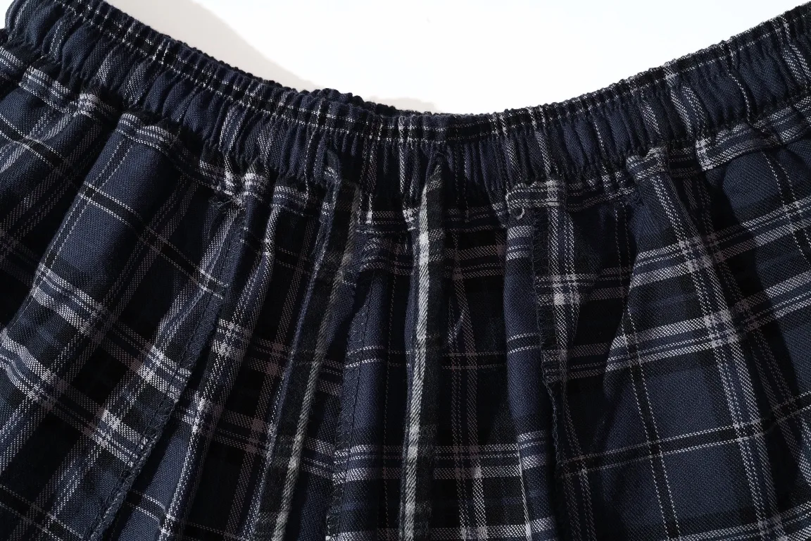 Plaid Breathable Straight-Leg Trousers D24912960 — view 7