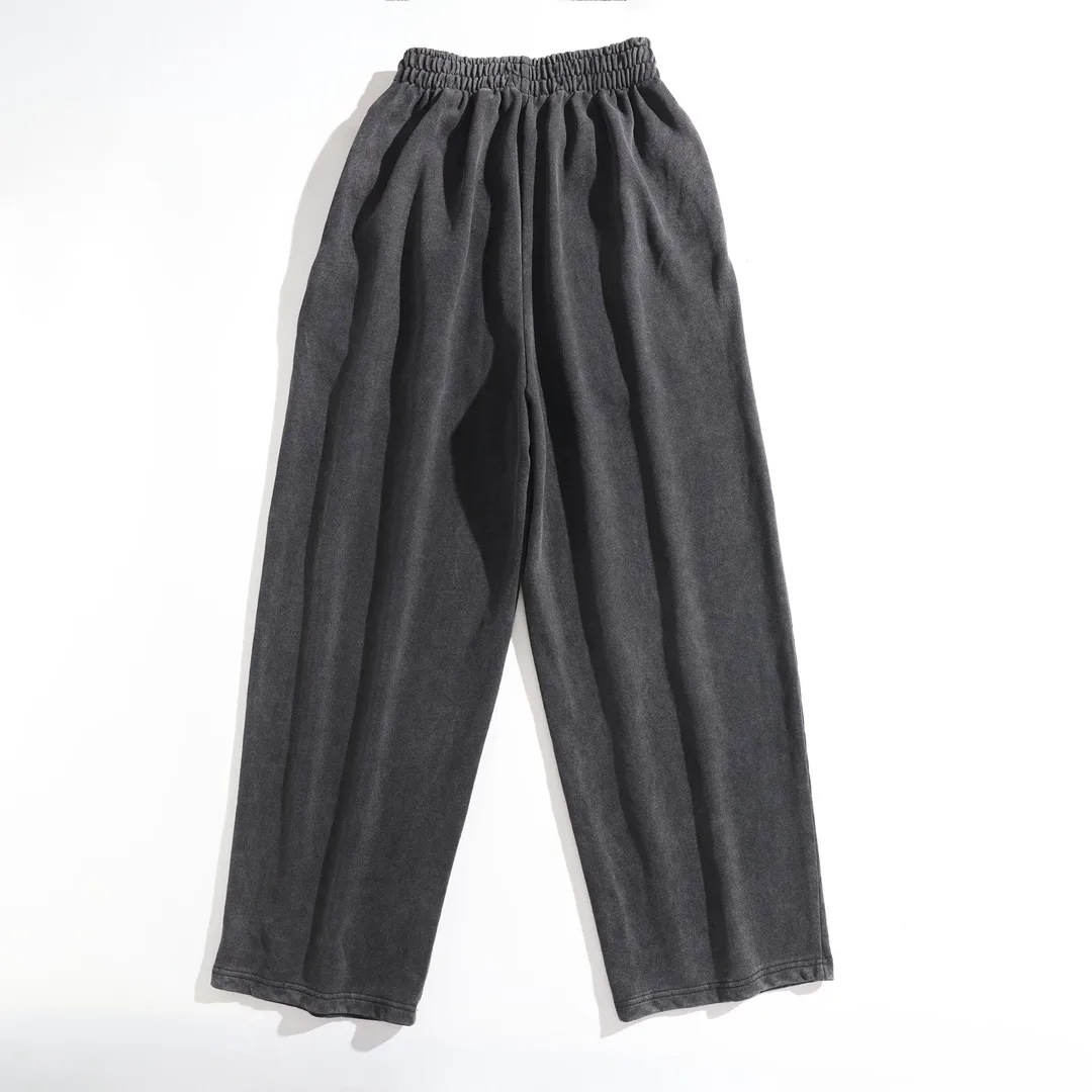 Embroidered Crest Faded Cotton Sweatpants D30912950 — view 2