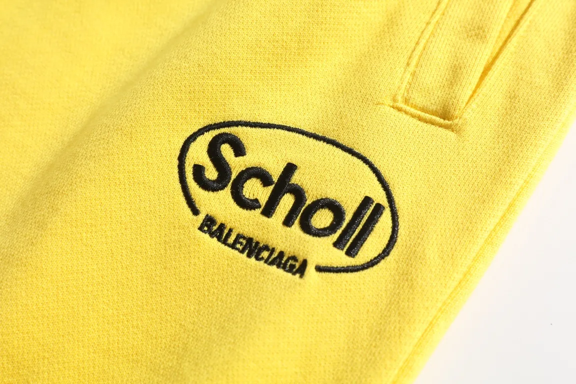 Balenciaga x Scholl Embroidered Wide-Leg Sweatpants D25912948 — view 4