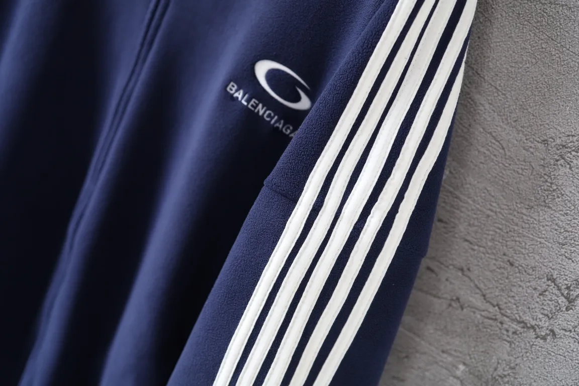 Embroidered Fleece Zip-Up Track Jacket D30920083 — view 3