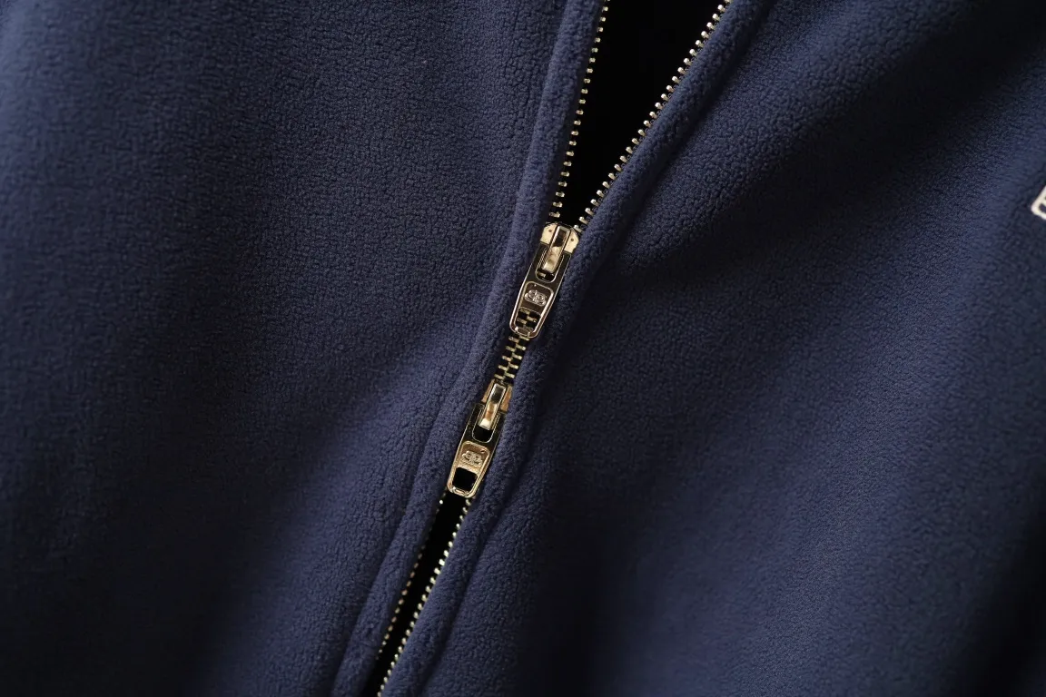 Embroidered Fleece Zip-Up Track Jacket D30920083 — view 5