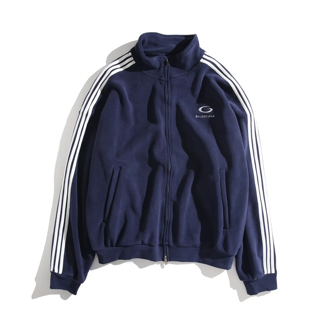 Embroidered Fleece Zip-Up Track Jacket D30920083 — view 10