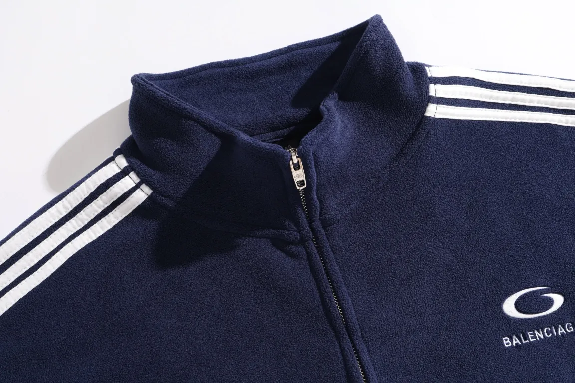 Embroidered Fleece Zip-Up Track Jacket D30920083 — view 12