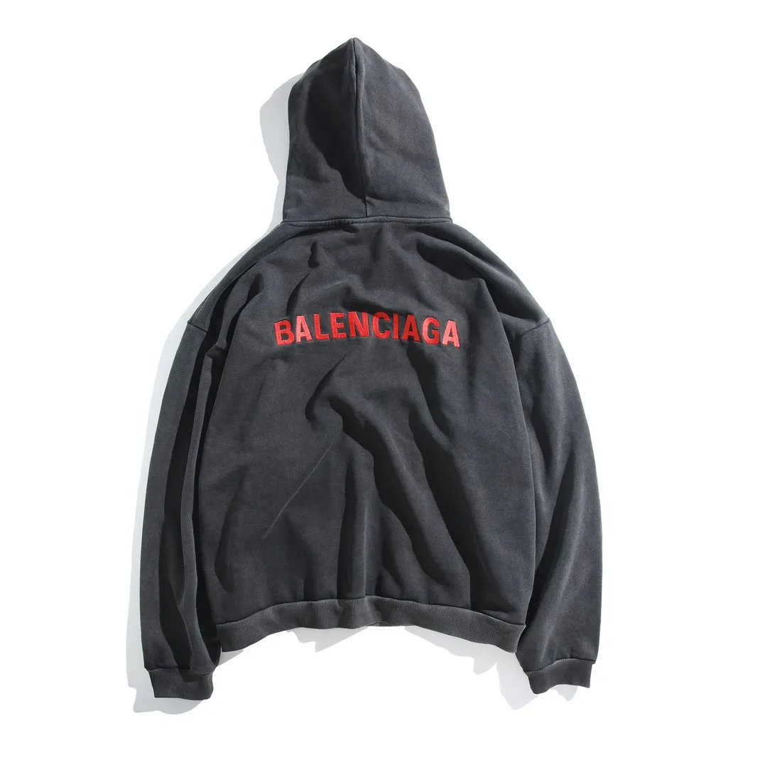 Logo Embroidered Washed Cotton Hoodie D30922637 — view 11