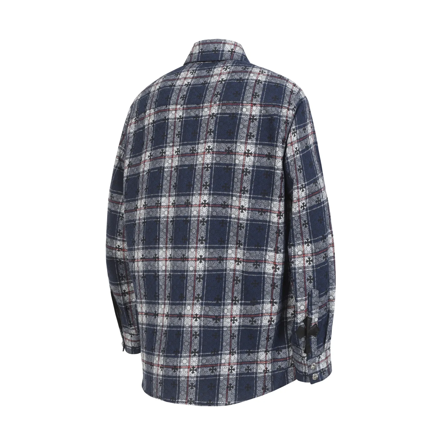 Logo-Jacquard Plaid Flannel Shirt D15013925 — view 4