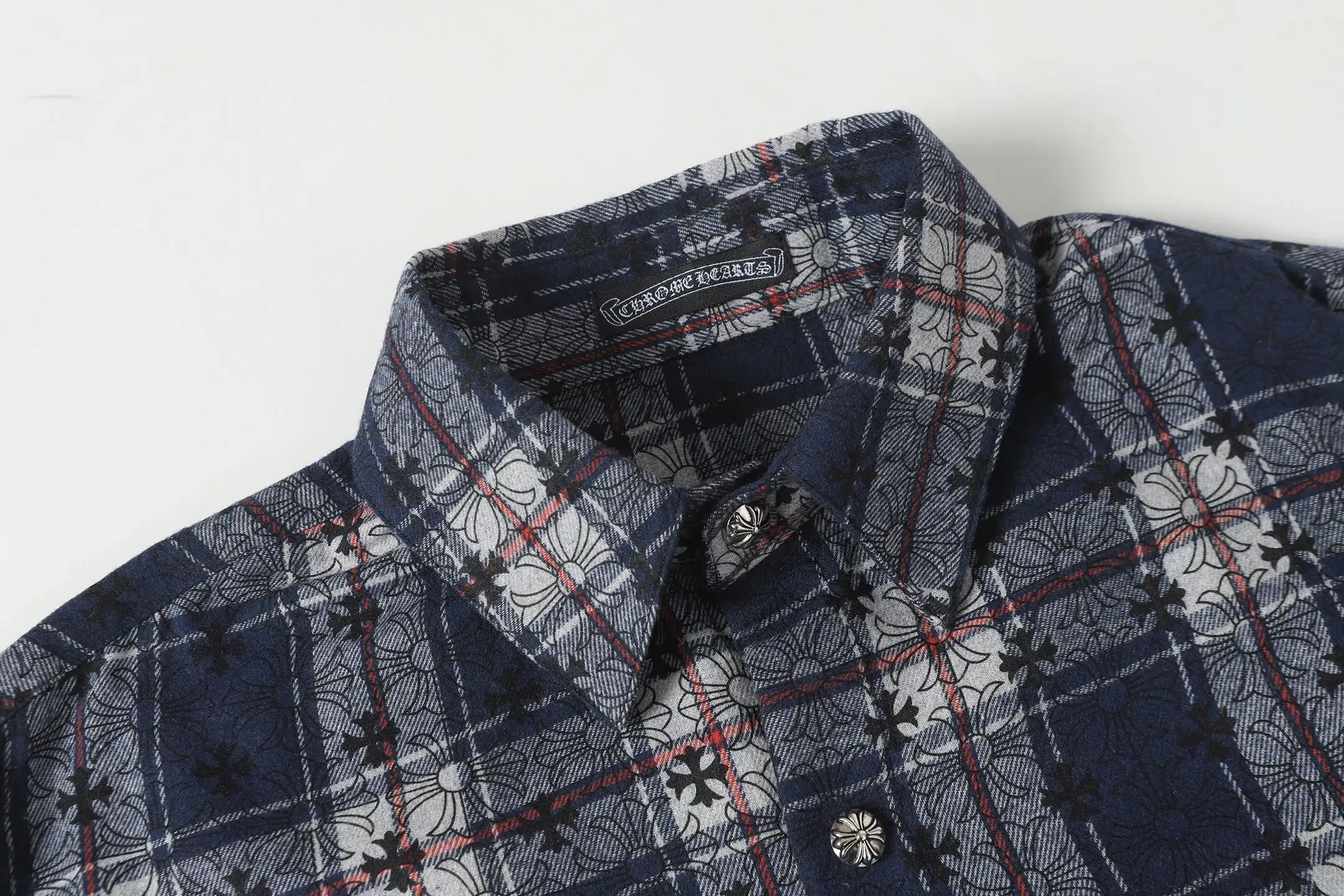 Logo-Jacquard Plaid Flannel Shirt D15013923 — view 4