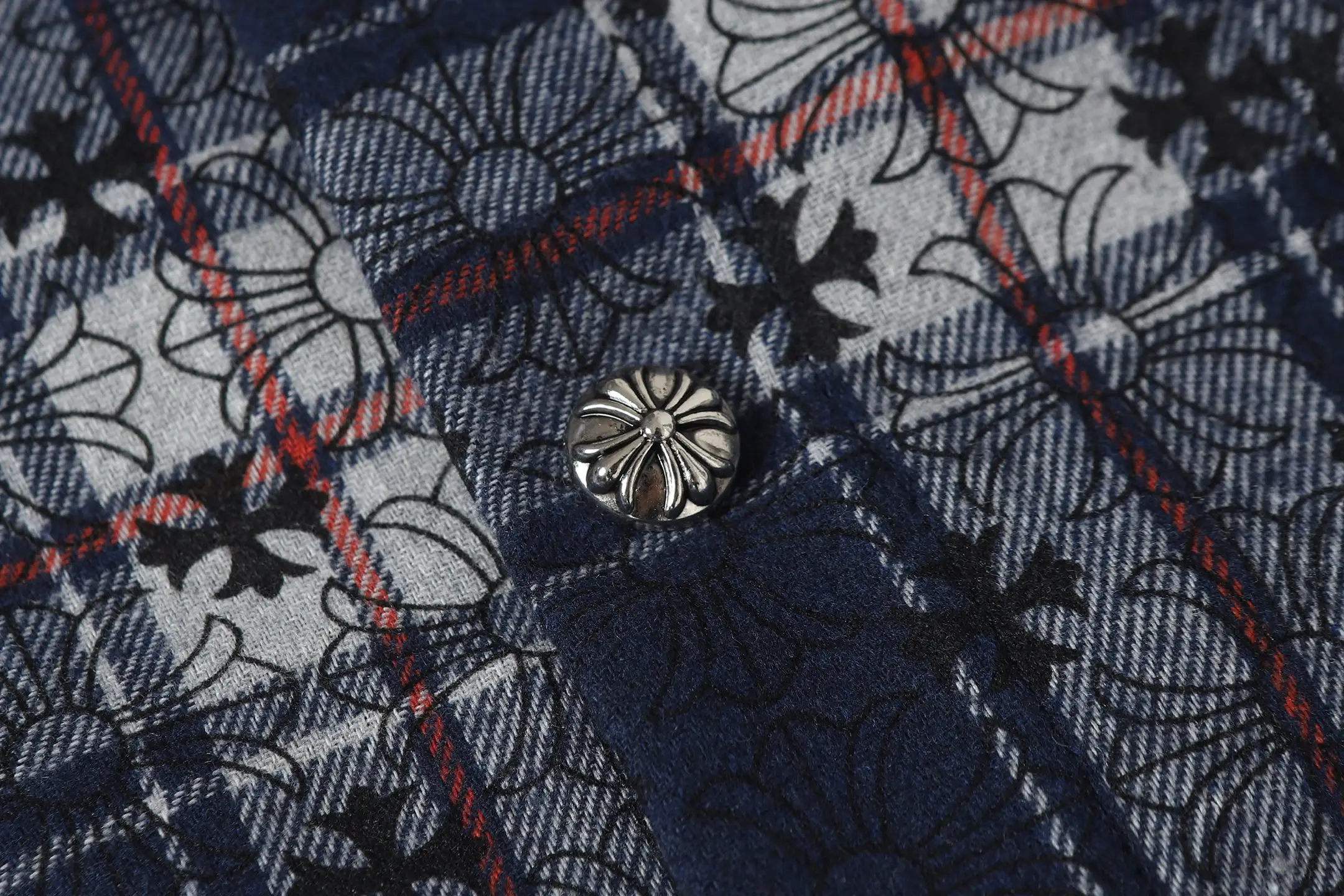 Logo-Jacquard Plaid Flannel Shirt D15013923 — view 6
