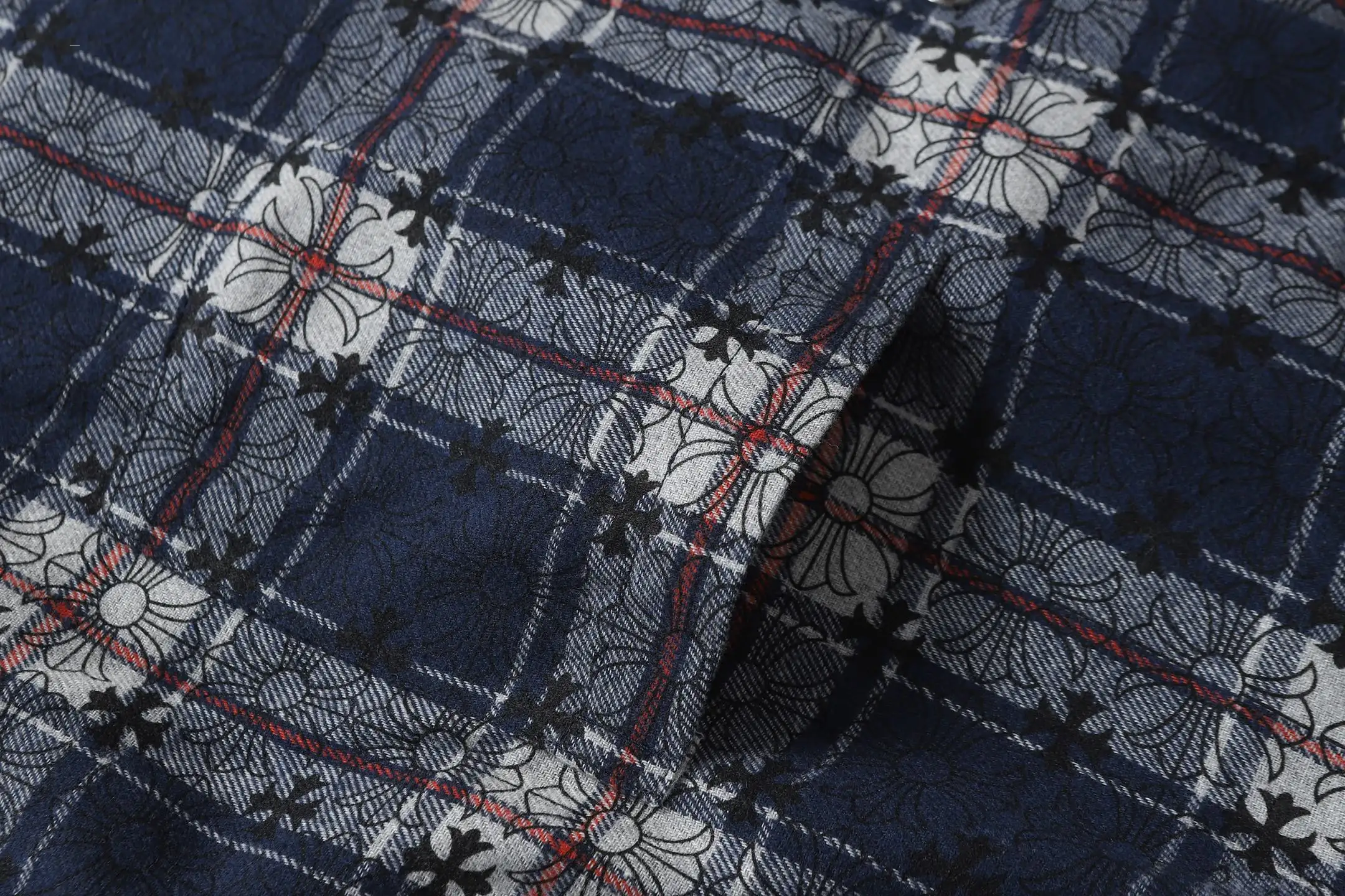 Logo-Jacquard Plaid Flannel Shirt D15013923 — view 7