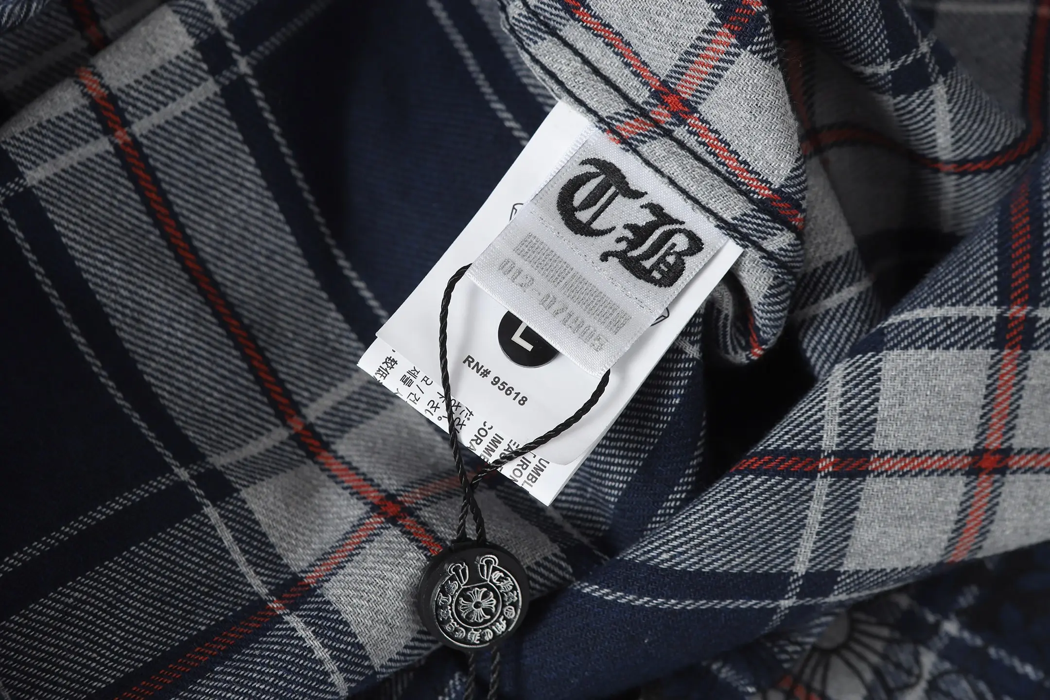 Logo-Jacquard Plaid Flannel Shirt D15013923 — view 11