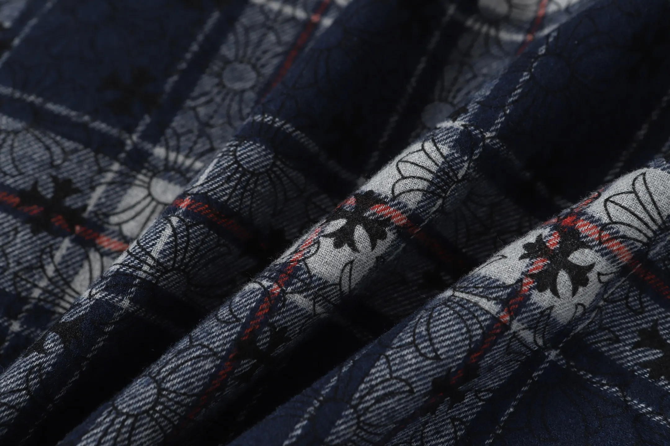 Logo-Jacquard Plaid Flannel Shirt D15013923 — view 13