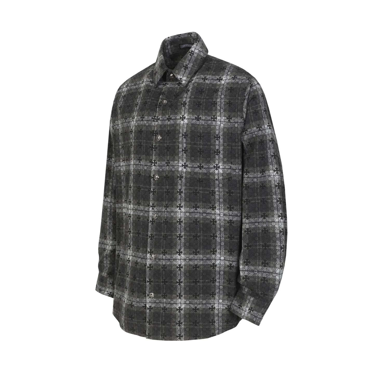 Logo-Jacquard Plaid Flannel Shirt D15013924 — view 2