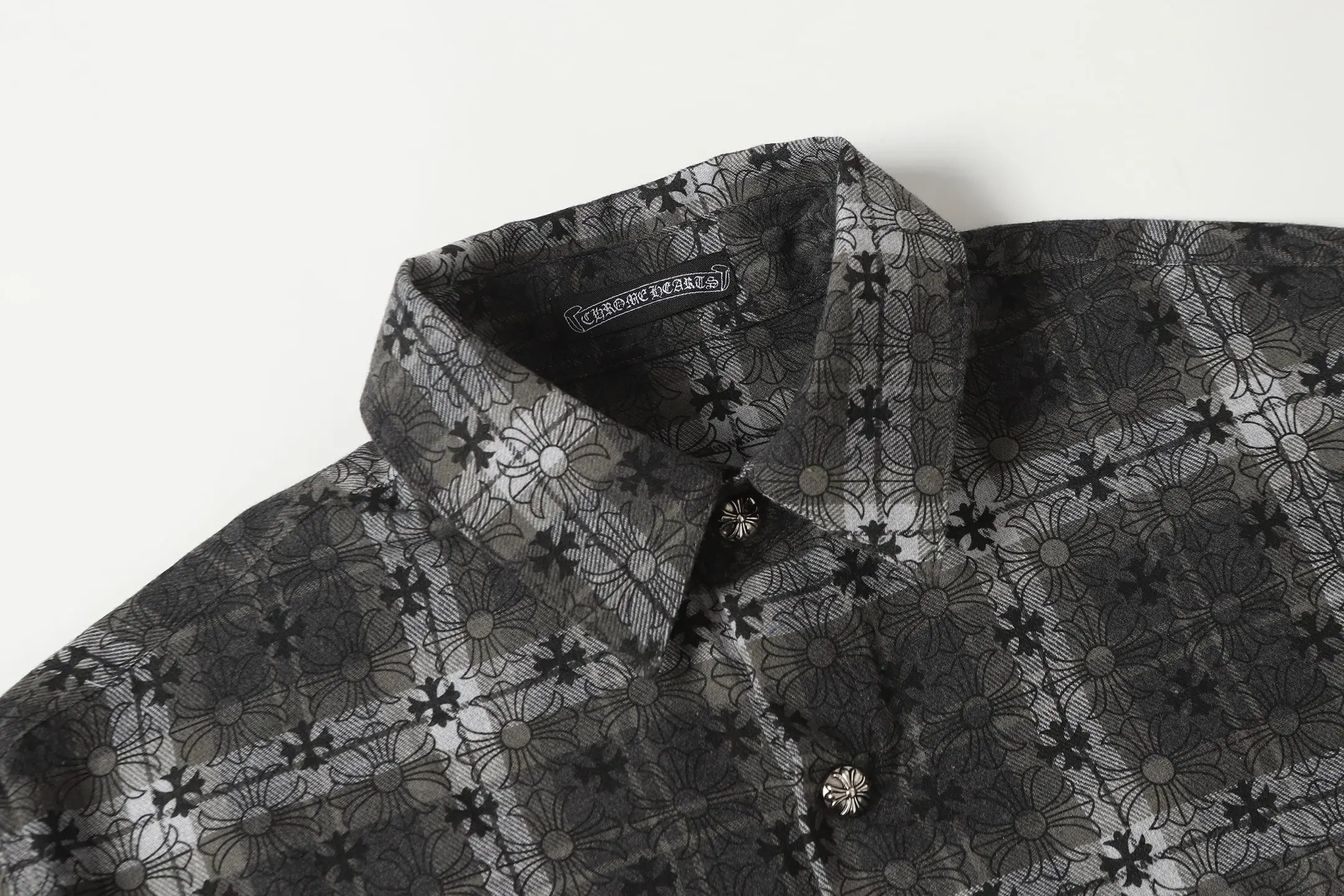 Logo-Jacquard Plaid Flannel Shirt D15013924 — view 5