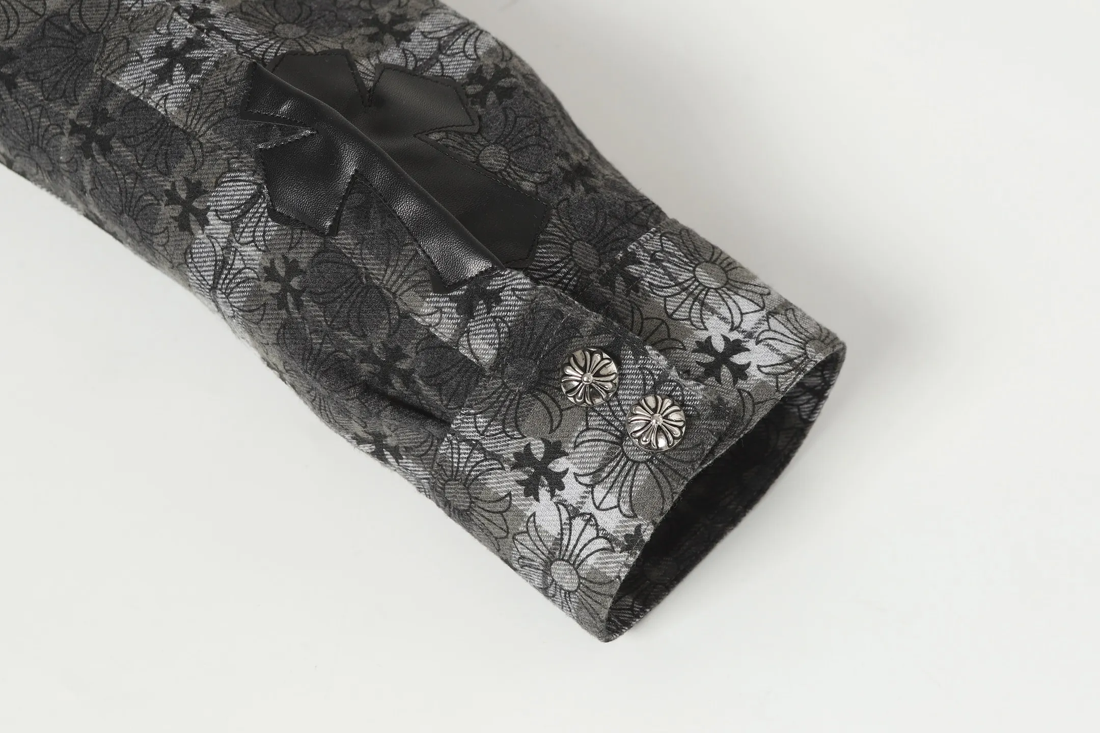 Logo-Jacquard Plaid Flannel Shirt D15013924 — view 9