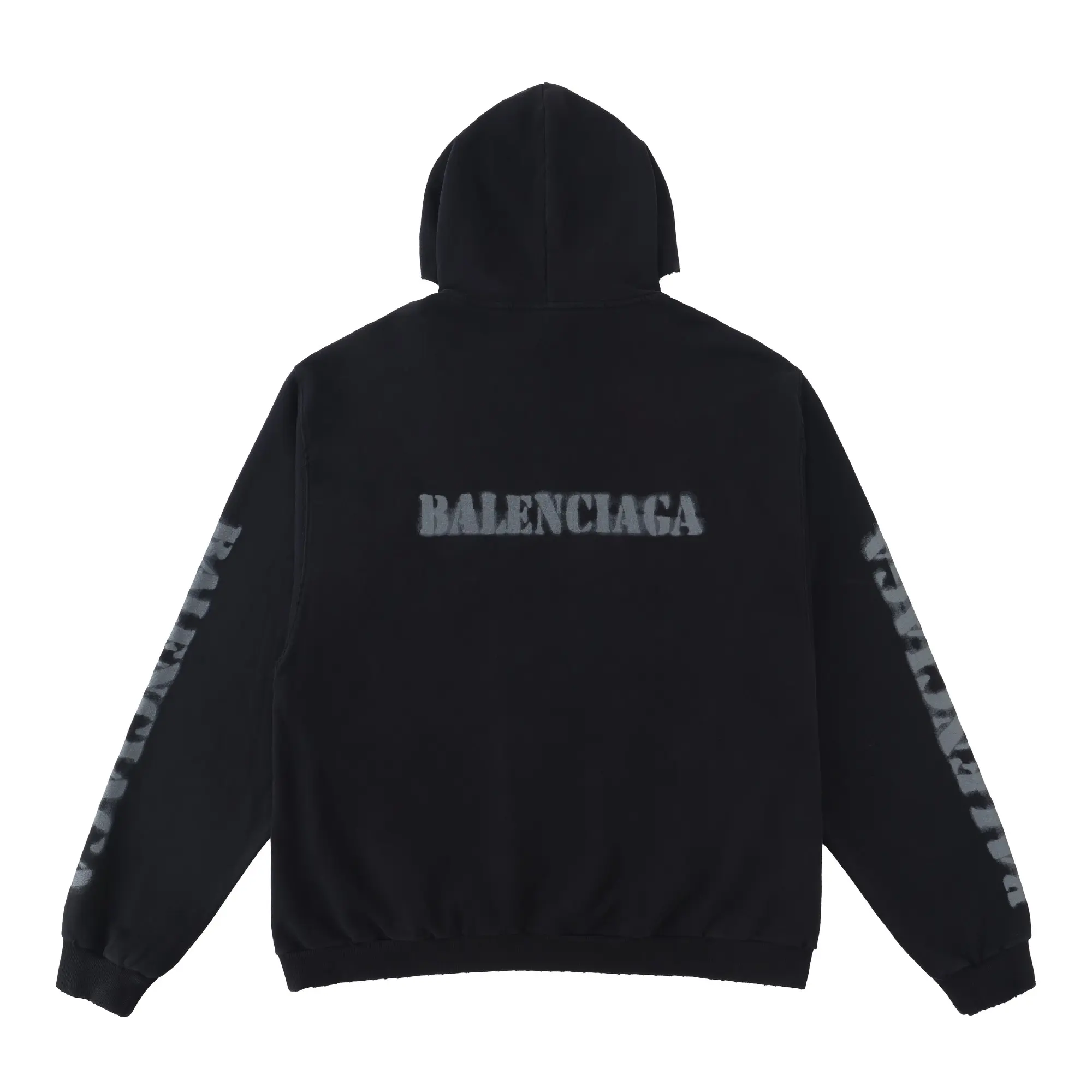 Distressed Logo Print Oversized Hoodie D23520086 — view 11