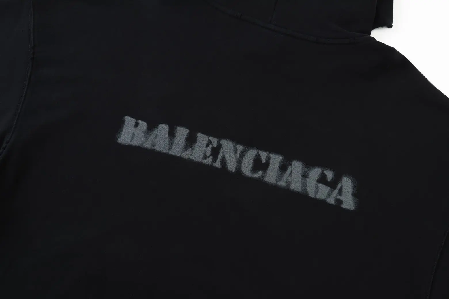 Distressed Logo Print Oversized Hoodie D23520086 — view 14