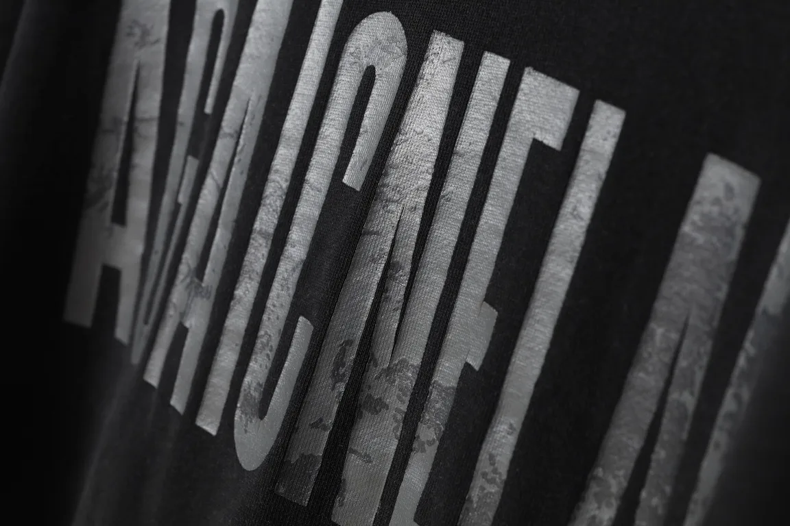 Distressed Logo Print Oversized Hoodie D26920098 — view 3
