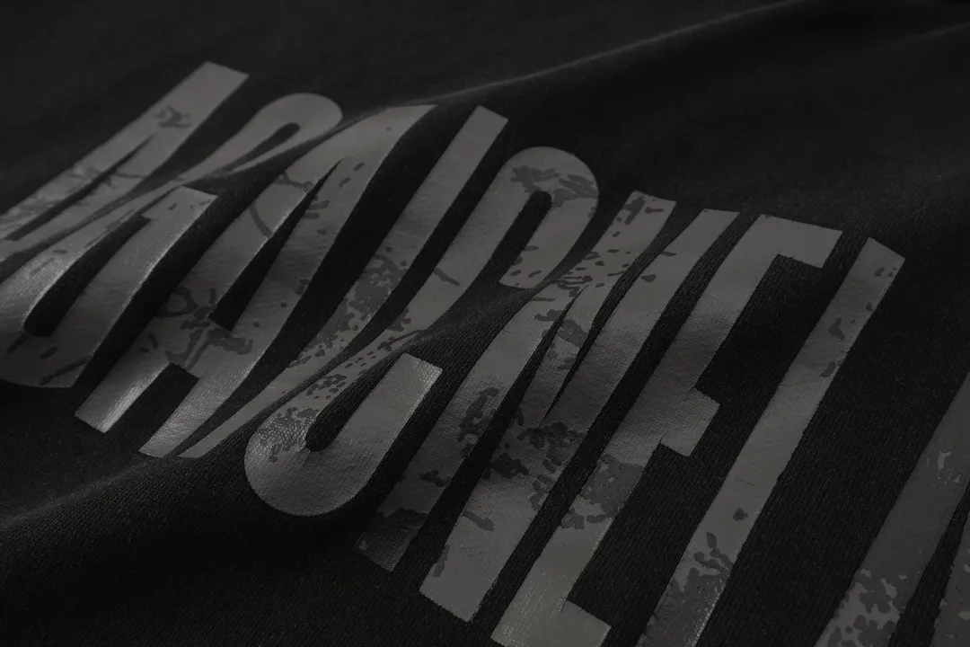 Distressed Logo Print Oversized Hoodie D26920098 — view 12