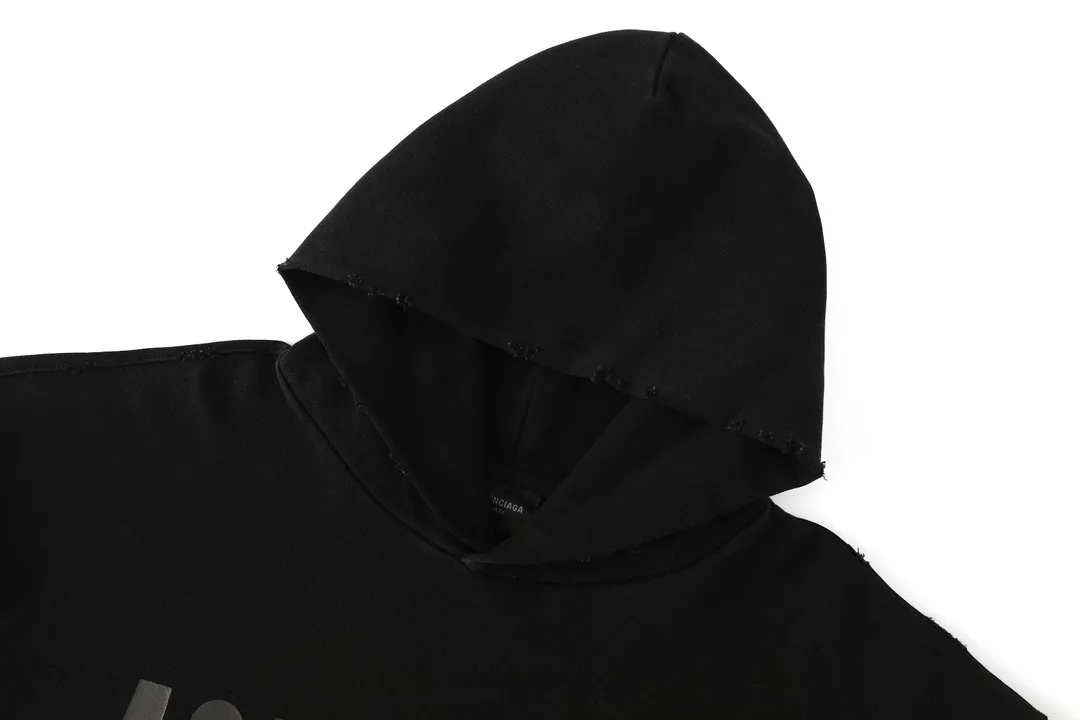 Distressed Logo Print Oversized Hoodie D26920098 — view 14
