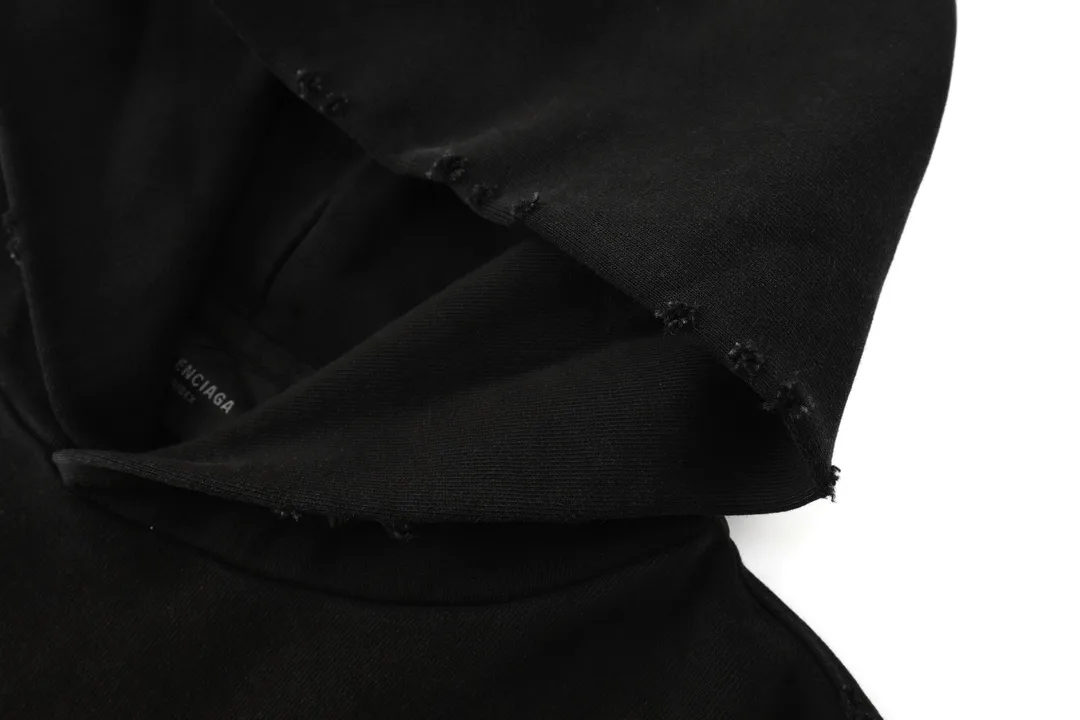 Distressed Logo Print Oversized Hoodie D26920098 — view 16