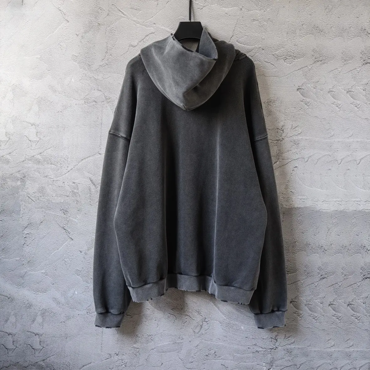 Logo Embroidered Washed Cotton Hoodie D28920100 — view 11