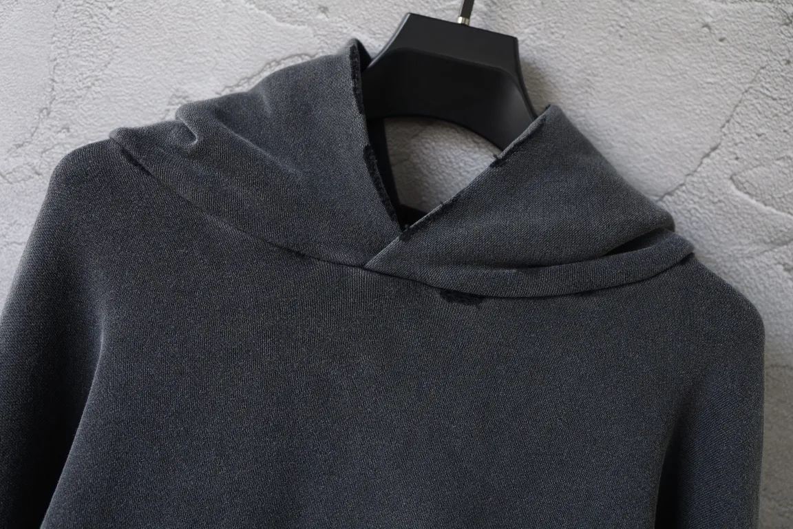Logo Embroidered Washed Cotton Hoodie D28920100 — view 12