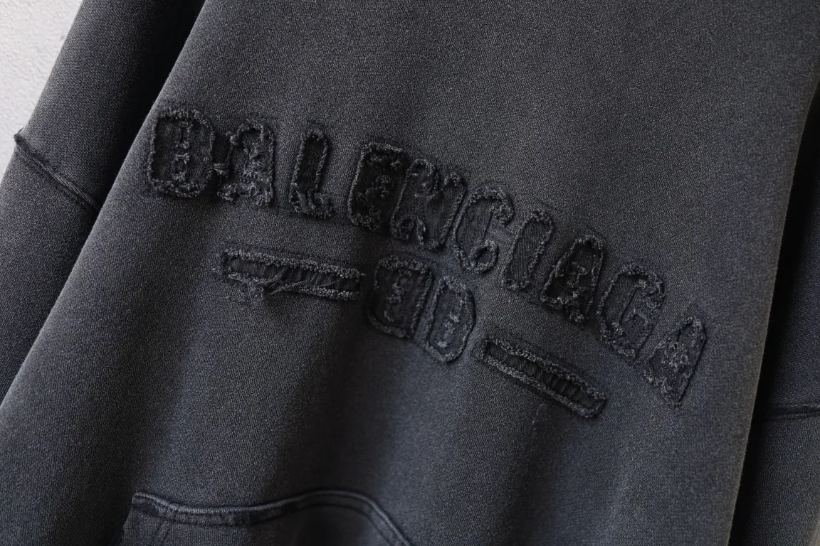 Logo Embroidered Washed Cotton Hoodie D28920100 — view 15