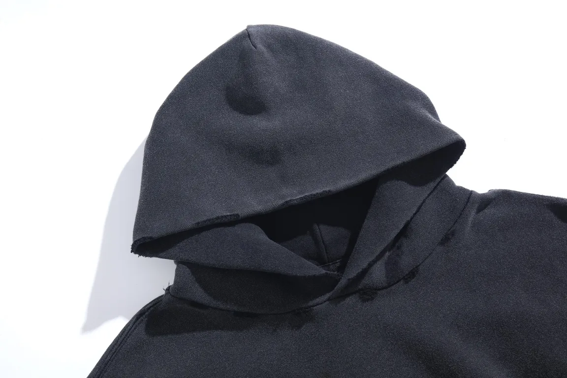 Washed Distressed Logo Embroidery Hoodie D27922584 — view 6