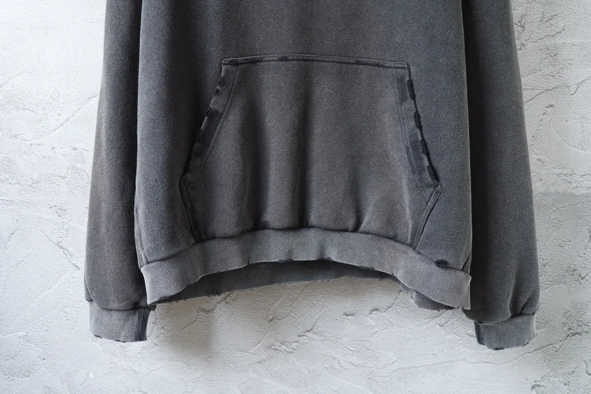 Washed Distressed Logo Embroidery Hoodie D27922584 — view 15