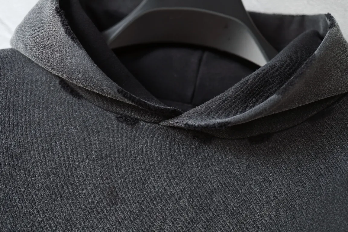 Washed Distressed Logo Embroidery Hoodie D27922584 — view 16