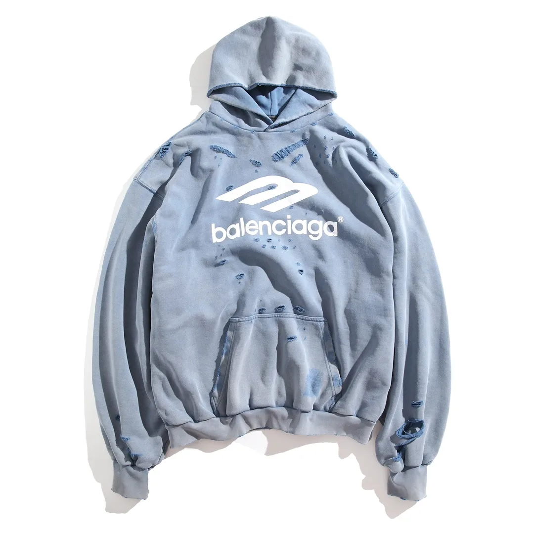 3B Logo Distressed Oversized Hoodie D32920092