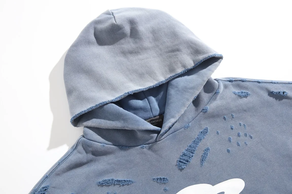 3B Logo Distressed Oversized Hoodie D32920092 — view 6