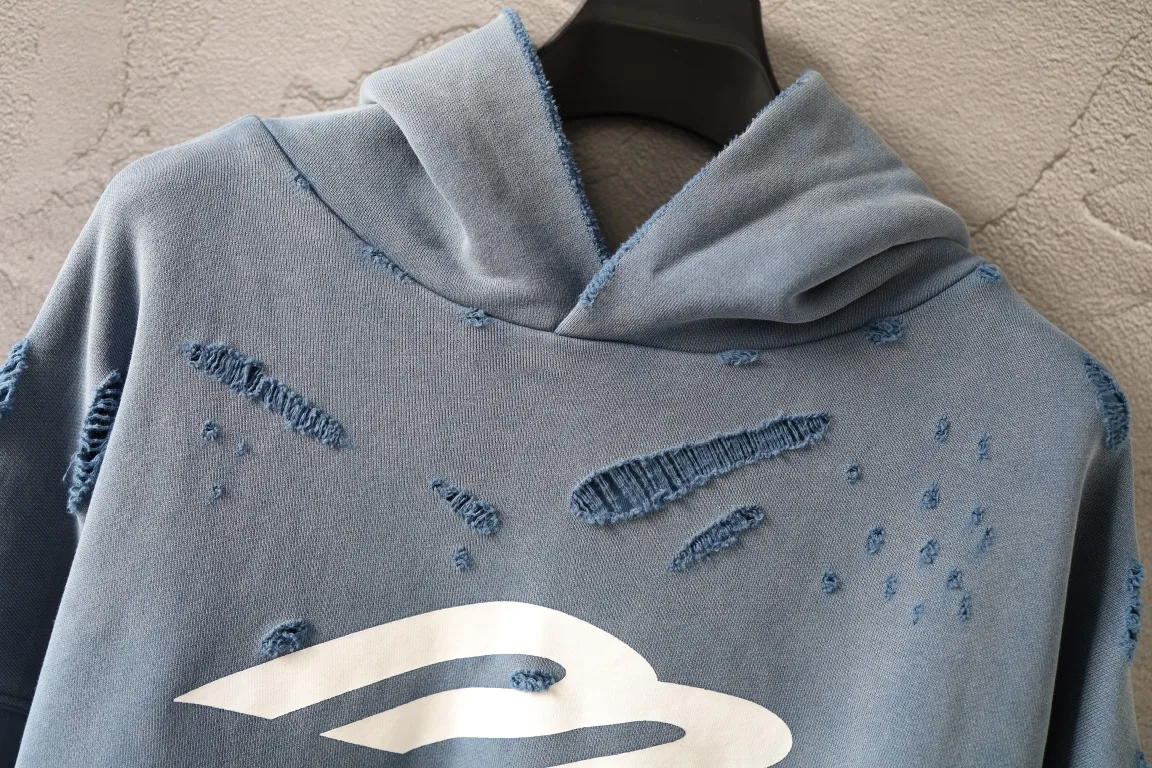 3B Logo Distressed Oversized Hoodie D32920092 — view 12