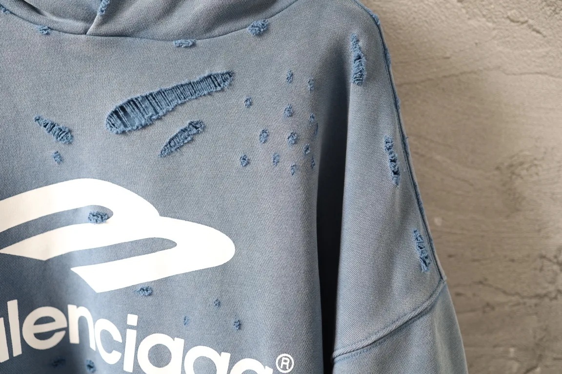 3B Logo Distressed Oversized Hoodie D32920092 — view 14