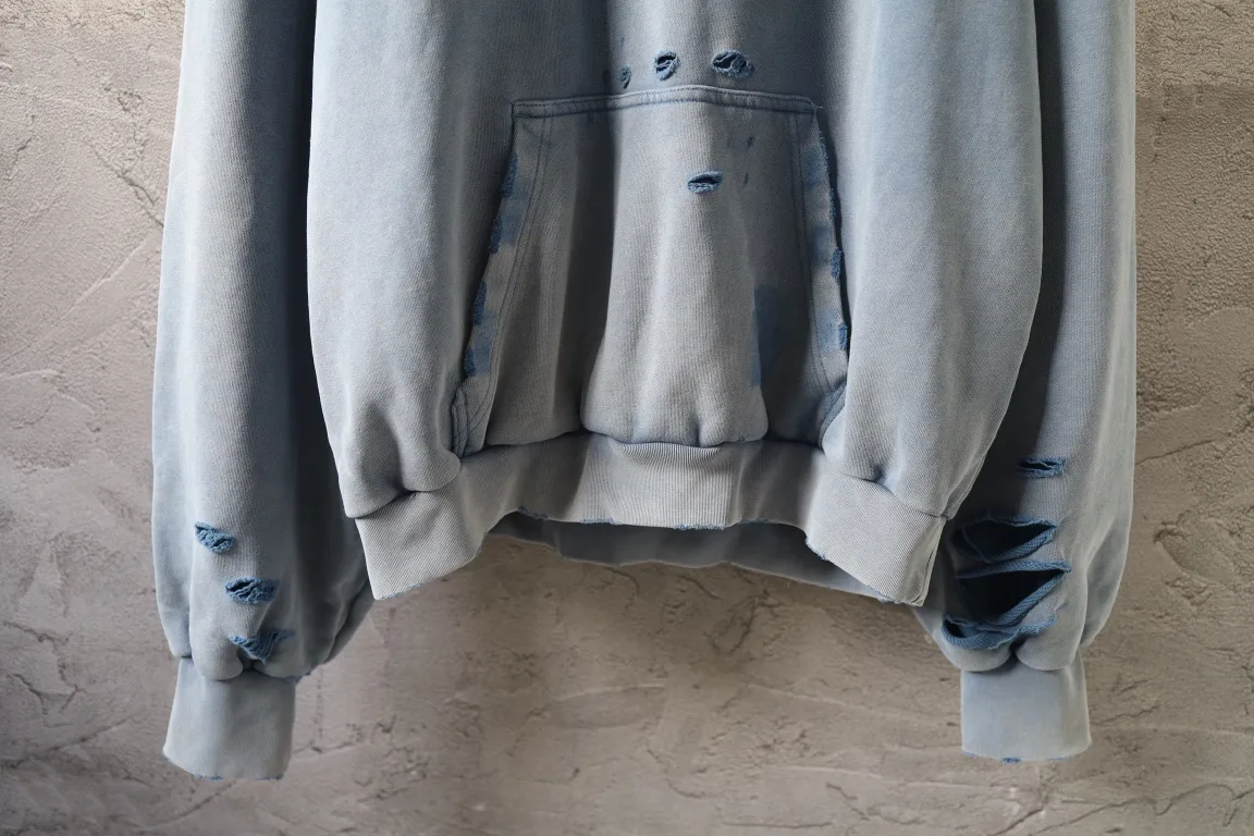 3B Logo Distressed Oversized Hoodie D32920092 — view 15