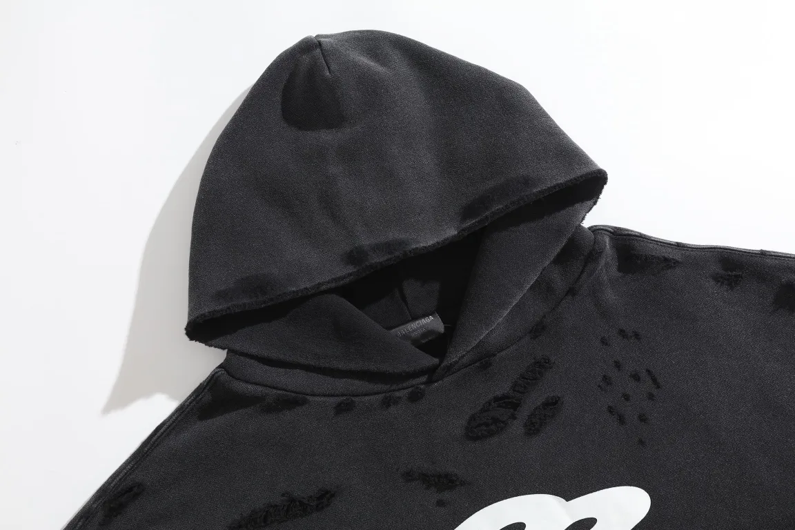 3B Sports Icon Distressed Oversized Hoodie D32920093 — view 5