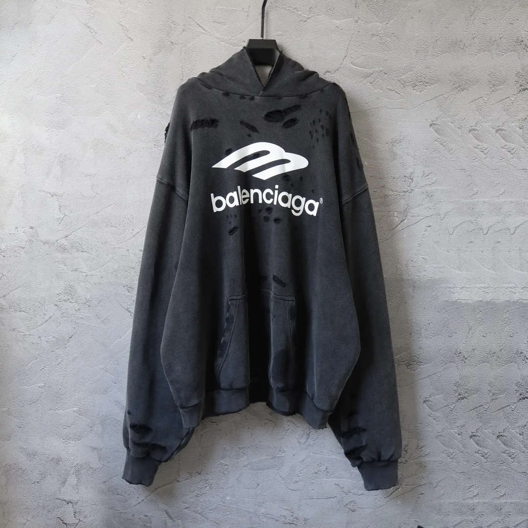 3B Sports Icon Distressed Oversized Hoodie D32920093 — view 10